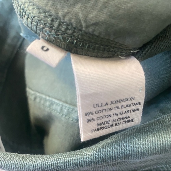 Ulla Johnson Kingston High Waist Army Green Military Jeans - 0 - Picture 12 of 14